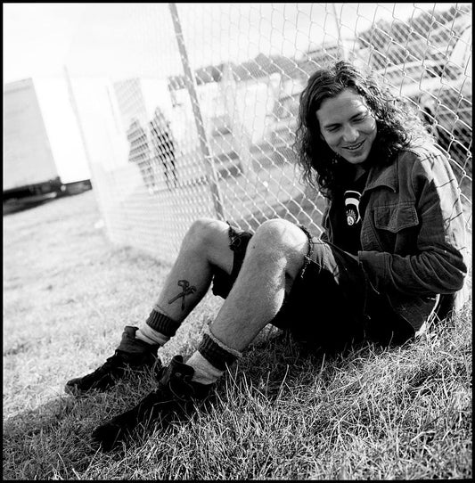 Eddie Vedder, Lollapalooza, Waterloo Village, NJ, 1992 by Danny Clinch