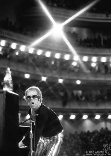 Elton John, Carnegie Hall NYC, November 1972 by Bob Gruen
