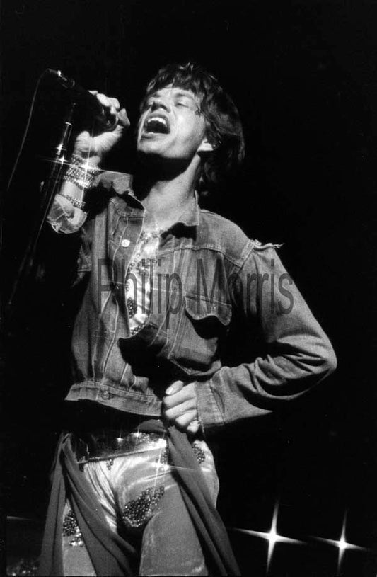 Mick Jagger in Concert, Sydney 1973 by Philip Morris