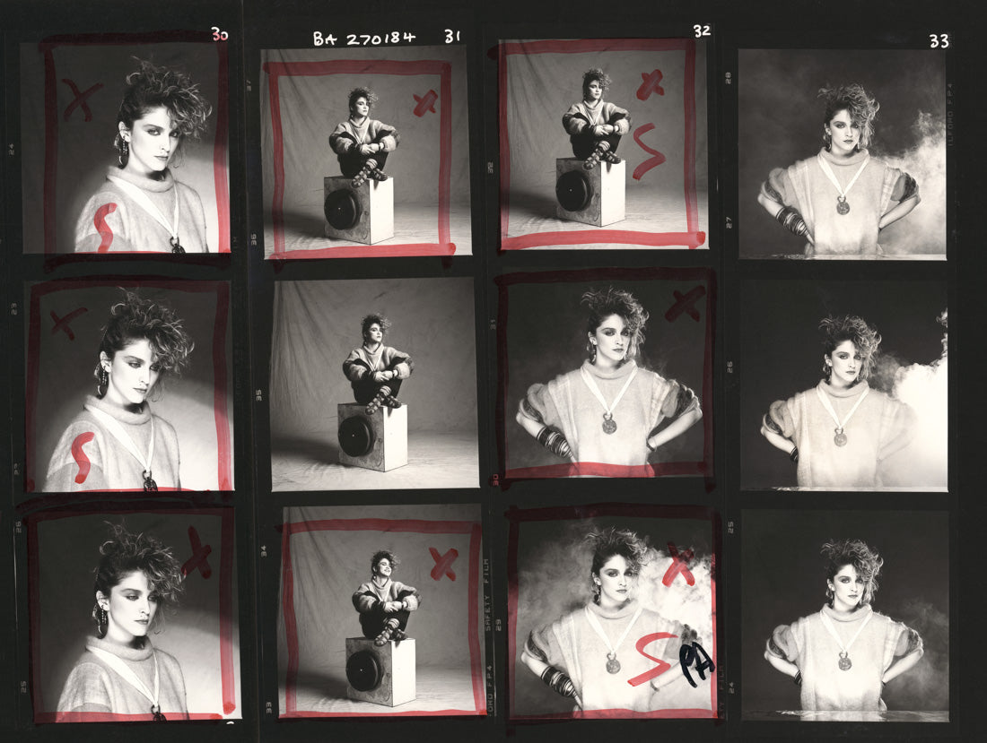 Madonna, Contact Sheet, London 1984 by Brian Aris