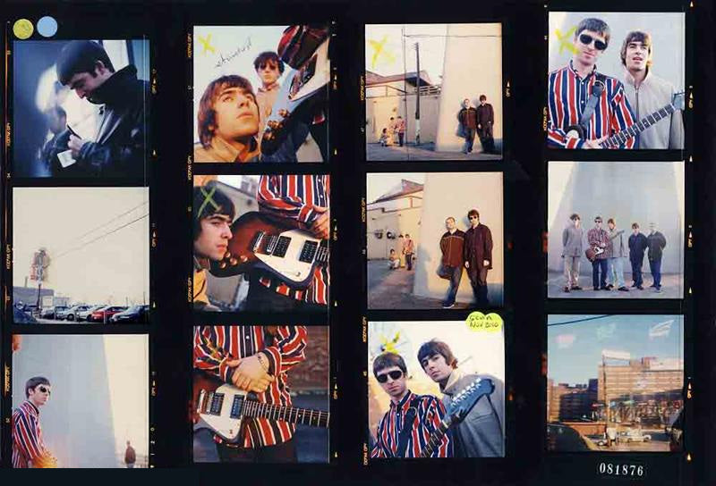 Oasis 'Definitely Maybe' Tour Contact Sheet, Detroit, USA 1995 by Jill Furmanovsky