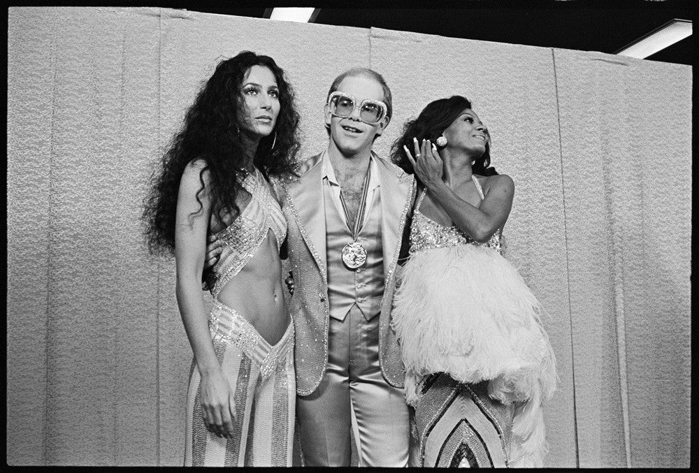 Cher, Elton John and Diana Ross, Santa Monica, 1975 by Mark Sullivan
