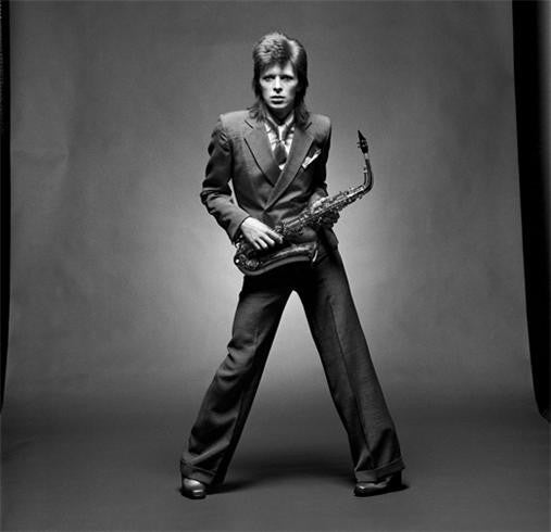 David Bowie, Sax 1973 by Mick Rock