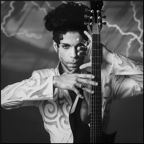 Prince, Lightening, Los Angeles, CA 1993 by Lynn Goldsmith