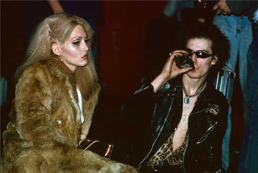 Sid Vicious Nancy Spungen drinking beer TULSA, 1978 by Lynn Goldsmith