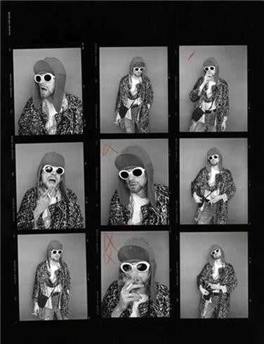 Kurt Cobain, Contact Sheet 4, 1993 by Jesse Frohman