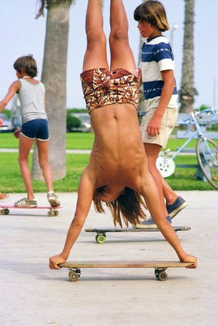 Handstanding on the Beach, Danny Kwock, Balboa 1975 by Hugh Holland