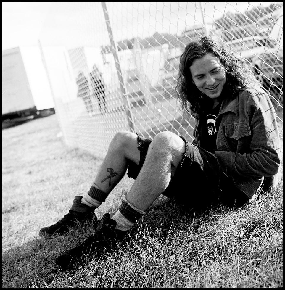 Eddie Vedder, Lollapalooza, Waterloo Village, NJ, 1992 by Danny Clinch