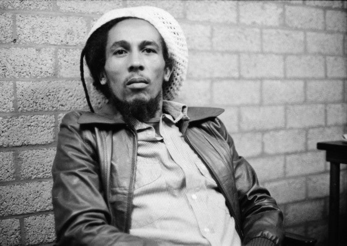 Bob Marley, Backstage at Ahoy Hall, Rotterdam 1978 by Barry Schultz