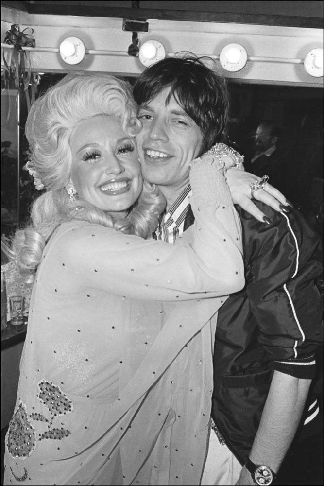 Dolly Parton & Mick Jagger, 1977 by Allan Tannenbaum