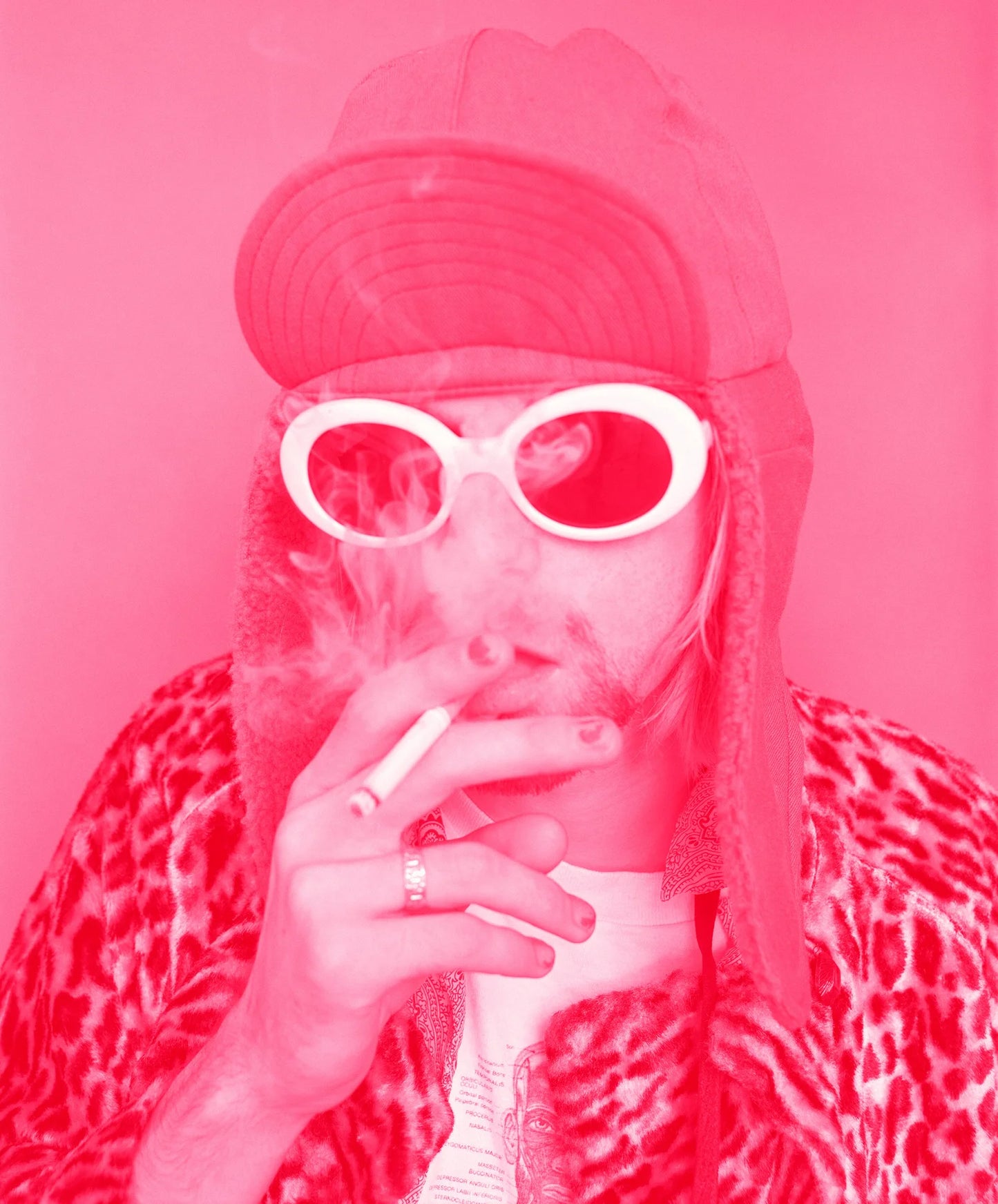 Kurt Cobain, Smoking Pink, 1993 by Jesse Frohman