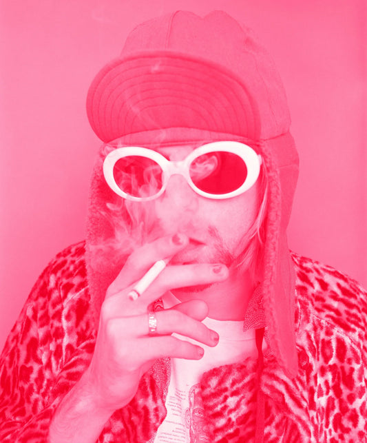 Kurt Cobain, Smoking Pink, 1993 by Jesse Frohman