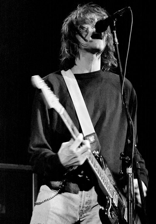 Kurt Cobain, Nirvana, Cow Palace San Francisco NYE 1991 by Lance Mercer