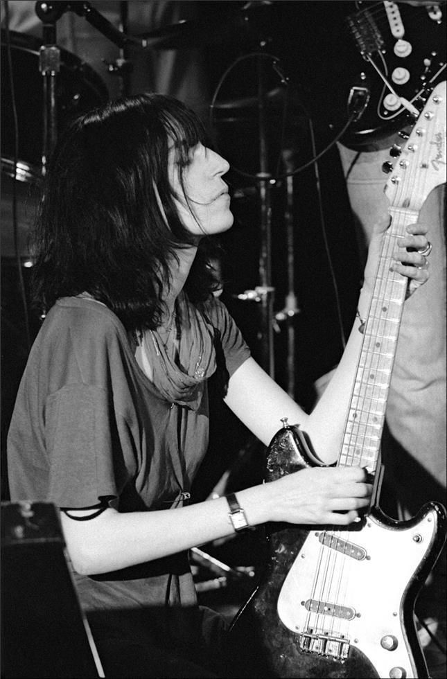 Patti Smith, The Bottom Line, NYC 1976 by Allan Tannenbaum