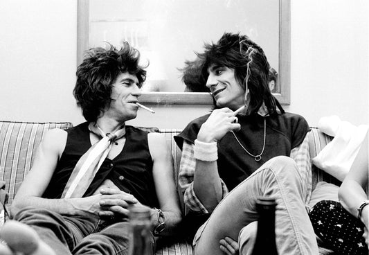 New Barbarians – Keith Richards & Ronnie Wood by Michael Putland