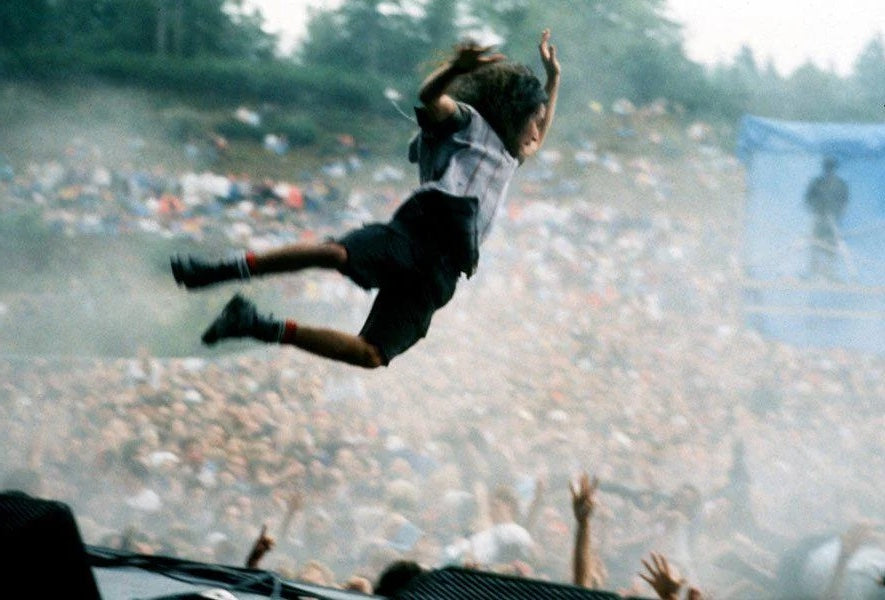 Eddie Vedder, Lollapalooza, 1992 by Lance Mercer