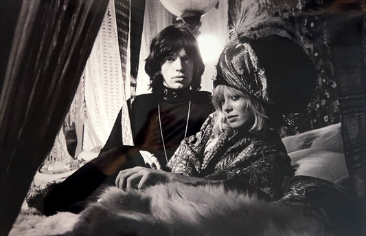 Mick Jagger &  Anita Pallenberg on the Set of Performance, 1968 by Michael Cooper