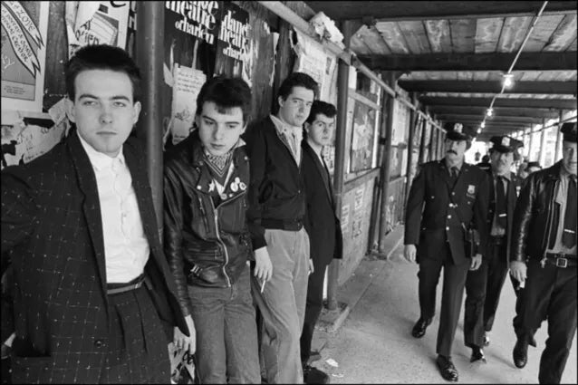 The Cure, Columbus Ave, NYC, 1980 by Allan Tannenbaum