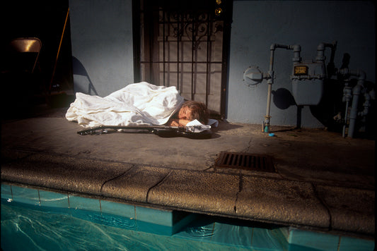 Kurt Cobain of Nirvana, Nevermind Sleeping, 1991 by Kirk Weddle