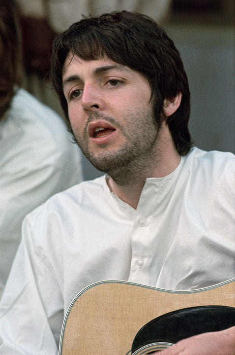 Paul McCartney, Beatles, Rishikesh, India 1968 by Paul Saltzman