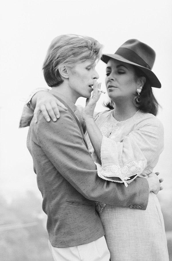 David Bowie & Elizabeth Taylor by Terry O'Neill