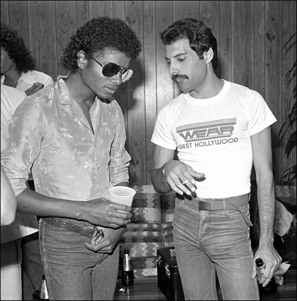 Freddie Mercury & Michael Jackson, LA 1980 by Neal Preston