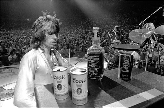 Keith Richards with Jack and Coors, 1972 by Ethan Russell