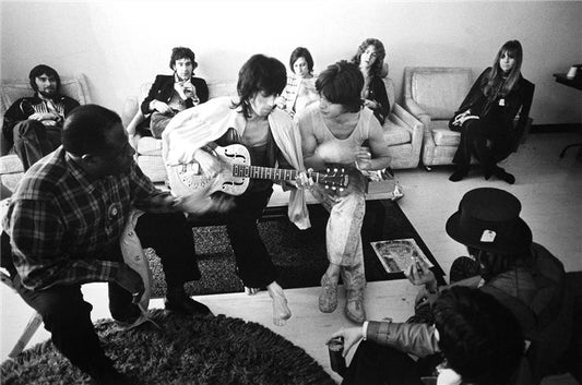 The Rolling Stones & Friends backstage, 1969 by Ethan Russell