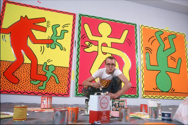 Keith Haring in his studio, NYC 1983 by Allan Tannenbaum
