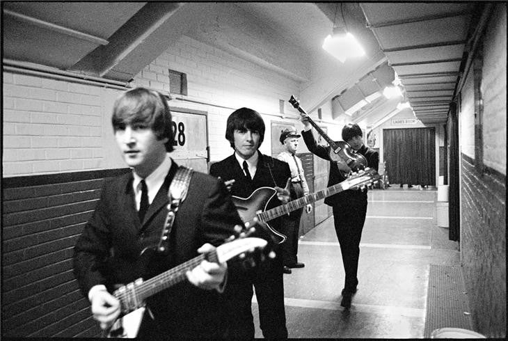 John, Paul & George in the hall, 1964 by Curt Gunther